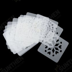 13x13cm 16Pcs White Plastic Mandala Paint Tray Openwork Painting Template 13x13cm 16Pcs White Plastic Mandala Paint Tray Openwork Painting Template