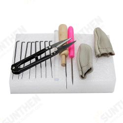 15pcs Kit Wool Felt Tools Needle Felting Starter Kit Mat Scissors Needle 15pcs Kit Wool Felt Tools Needle Felting Starter Kit Mat Scissors Needle