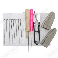 15pcs Kit Wool Felt Tools Needle Felting Starter Kit Mat Scissors Needle 15pcs Kit Wool Felt Tools Needle Felting Starter Kit Mat Scissors Needle