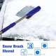 2 in 1 Retractable Snow Brush with Ice Scraper Snow Removaling Shovel Tools