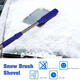 2 in 1 Retractable Snow Brush with Ice Scraper Snow Removaling Shovel Tools