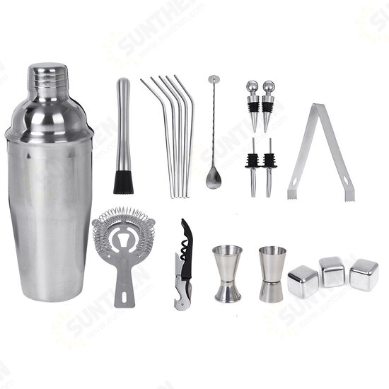 20PCS 750ml Stainless Steel Cocktail Shaker Cocktail Shaker Drink Set Cocktail Shaker