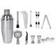 20PCS 750ml Stainless Steel Cocktail Shaker Cocktail Shaker Drink Set Cocktail Shaker