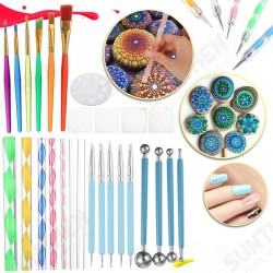 28Pcs Mandala Dotting Tools Set Rock Painting Kit Nail Art Pen Paint Stencil 28Pcs Mandala Dotting Tools Set Rock Painting Kit Nail Art Pen Paint Stencil