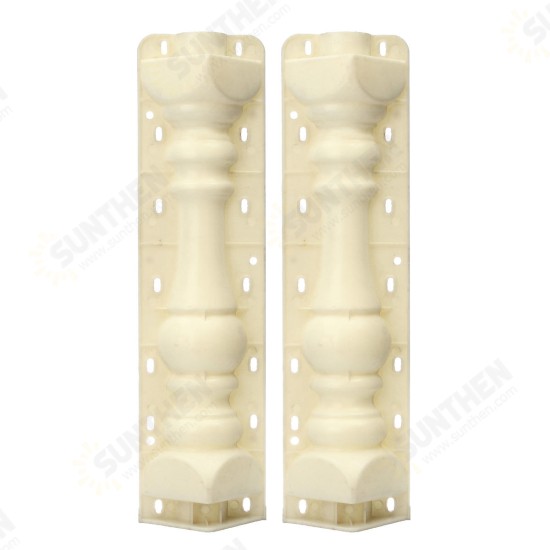 2Pcs 60cm Balustrades Molds DIY Mould for Concrete Plaster Cement Garden Decor