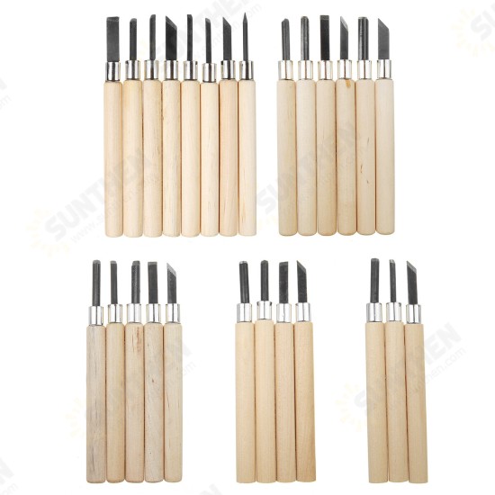 3/4/5/6/8Pcs Wood Carving Tool Chisels Set WoodCarving Kit Woodcut Craft Hand Tools