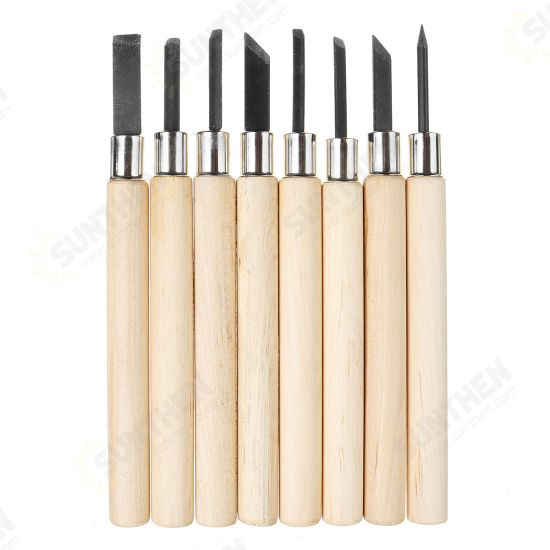 3/4/5/6/8Pcs Wood Carving Tool Chisels Set WoodCarving Kit Woodcut Craft Hand Tools