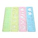 4Pcs Candy Color Cute Art Graphics Symbols Drawing Template Ruler 15CM