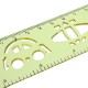 4Pcs Candy Color Cute Art Graphics Symbols Drawing Template Ruler 15CM