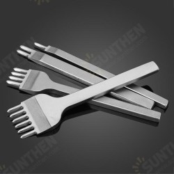 4pcs 1/2/4/6 Prong Diamond Chisel Hole Punch Leather Craft DIY Tool 4pcs 1/2/4/6 Prong Diamond Chisel Hole Punch Leather Craft DIY Tool