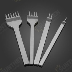 4pcs 1/2/4/6 Prong Diamond Chisel Hole Punch Leather Craft DIY Tool 4pcs 1/2/4/6 Prong Diamond Chisel Hole Punch Leather Craft DIY Tool