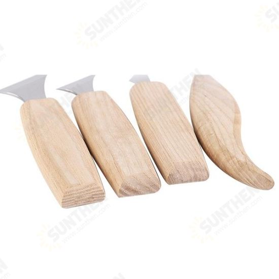 4pcs Wood Carving Tools Set Professional Woodworking Carving Trimming DIY Woodworking Whittling Knife Bevel cutter Hand Tool Kit