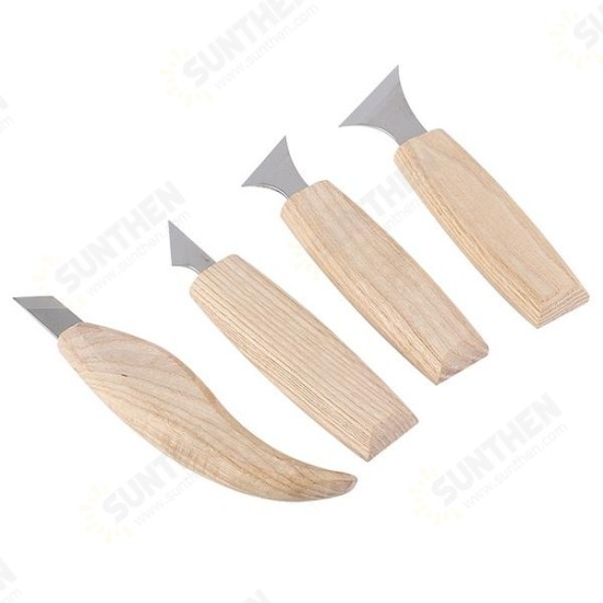 4pcs Wood Carving Tools Set Professional Woodworking Carving Trimming DIY Woodworking Whittling Knife Bevel cutter Hand Tool Kit