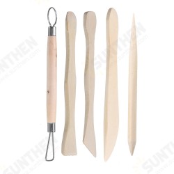 5PCS Wooden Handle Pottery Ceramics DIY Tools Set Wood Handle Wax Pottery Clay Sculpture Carving Tool DIY Craft Set 5PCS Wooden Handle Pottery Ceramics DIY Tools Set Wood Handle Wax Pottery Clay Sculpture Carving Tool DIY Craft Set