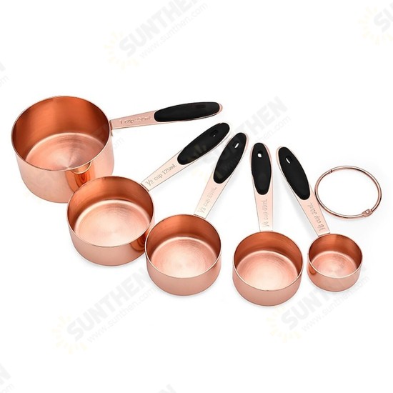 5Pcs Measuring Cup Set Stainless Steel Kitchen Accessories Baking Bartending Tools