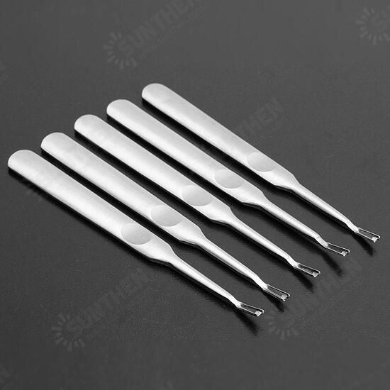 5Pcs V Shaped Hand Working Leather Groover Edge Beveler Skiving Craft DIY Tool