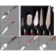 5pcs Wooden Painting Handle Paint Pallette Knives Spatula Stainless Steel Blade