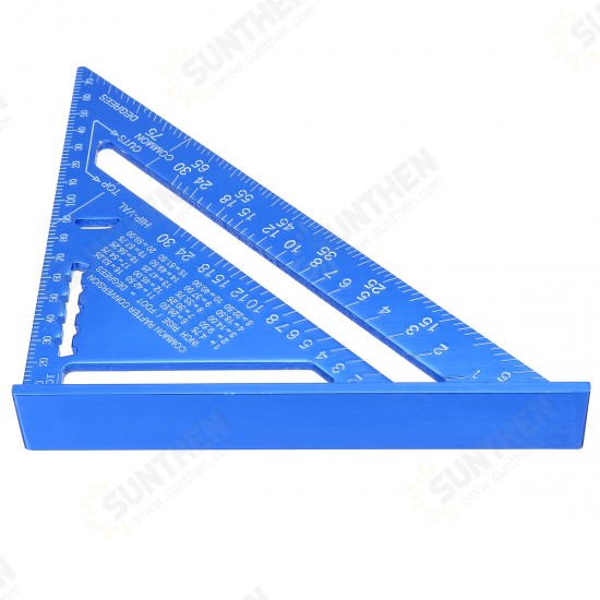 7/12inch Metric/Imperia Aluminum Alloy Triangle Angle Protractor Ruler Woodworking Tool