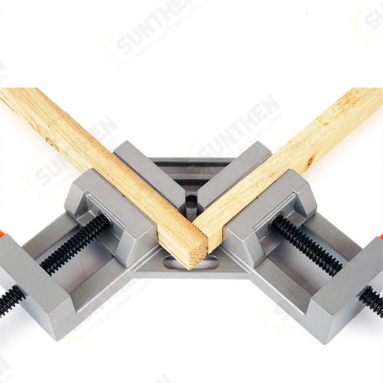 90° Right Angle Aluminum Alloy Woodworking Clamp with Single/Double Handle Vice Holder Tools