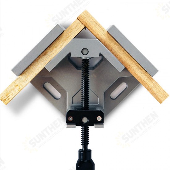 90° Right Angle Aluminum Alloy Woodworking Clamp with Single/Double Handle Vice Holder Tools