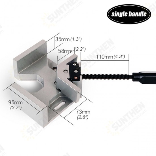 90° Right Angle Aluminum Alloy Woodworking Clamp with Single/Double Handle Vice Holder Tools