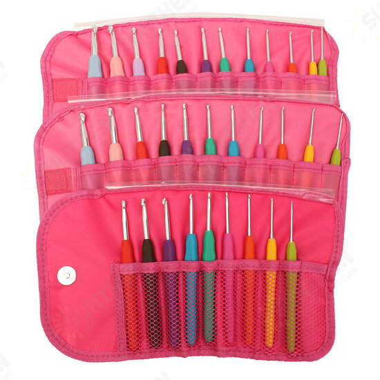 9/11/12Pcs Crochet Hook Set Knitting Needle Yarn Handle Organiser Case Set Tool