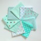 9Pcs DIY Bundles Fabric Fat Quarters Cotton Florals Gingham Craft Quilt Sewing