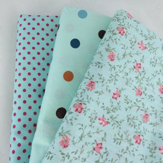 9Pcs DIY Bundles Fabric Fat Quarters Cotton Florals Gingham Craft Quilt Sewing