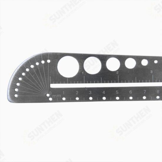 Multifunction Ruler Stainless Steel Compasses Protractor Hexagon Ruler Scale Tool Multifunction Ruler Stainless Steel Compasses Protractor Hexagon Ruler Scale Tool