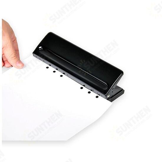 Adjustable 6-Holes Punch Loose-leaf Diaries Organizers Paper Punch Staplers