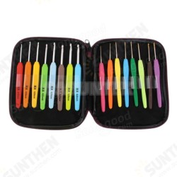 Aluminium Crochet Hooks Yarn Plastic Handle Knitting Needles Set Weave Kit Aluminium Crochet Hooks Yarn Plastic Handle Knitting Needles Set Weave Kit