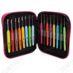 Aluminium Crochet Hooks Yarn Plastic Handle Knitting Needles Set Weave Kit Aluminium Crochet Hooks Yarn Plastic Handle Knitting Needles Set Weave Kit