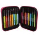 Aluminium Crochet Hooks Yarn Plastic Handle Knitting Needles Set Weave Kit