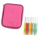 Aluminium Crochet Hooks Yarn Plastic Handle Knitting Needles Set Weave Kit