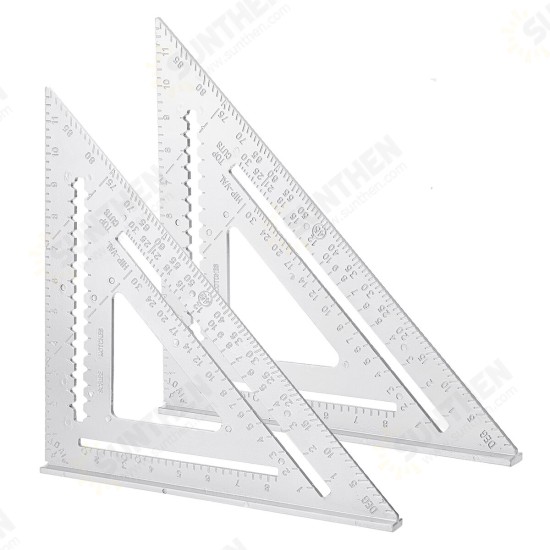 Aluminum Alloy Angle Square Triangle Ruler Roofing Carpenter Woodworking Tool