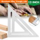 Aluminum Alloy Angle Square Triangle Ruler Roofing Carpenter Woodworking Tool