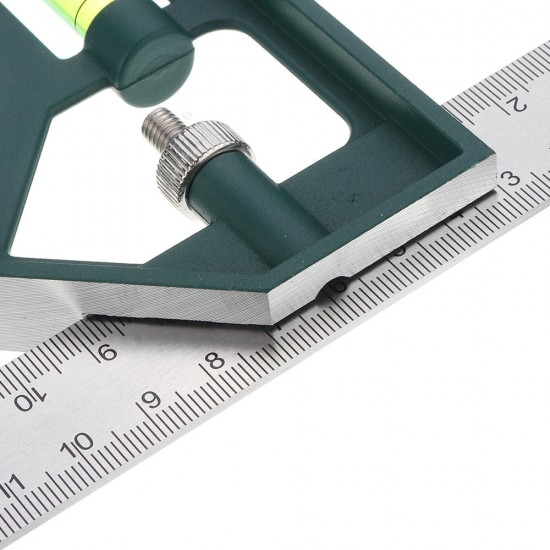 300mm Adjustable Combination Square Angle Ruler 45/90 Degree with Bubble Level Multifunctional Gauge Measuring Tools