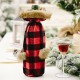 Christmas Sweater Winee Bottle Clothes Collar & Button Coat Design Decorative Bottle Sleeve Sweater For Christmas Gifts Xmas Party Decorations