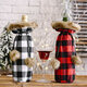 Christmas Sweater Winee Bottle Clothes Collar & Button Coat Design Decorative Bottle Sleeve Sweater For Christmas Gifts Xmas Party Decorations