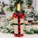 Christmas Sweater Winee Bottle Clothes Collar & Button Coat Design Decorative Bottle Sleeve Sweater For Christmas Gifts Xmas Party Decorations