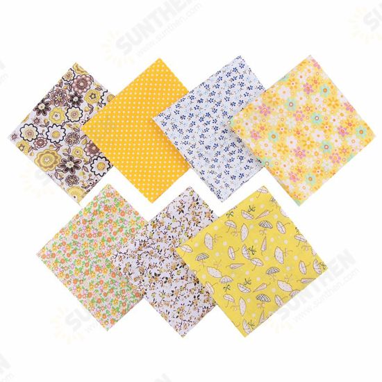 DIY 7PCS Quilting Bundle Patchwork Cotton Fabric Handmade Sewing Crafts Floral