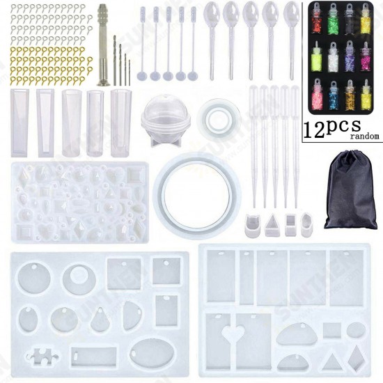 DIY Crystal Dropping Tool Set Bracelet Pendant Accessory Mold Combination with Drill Epper Horn Nail