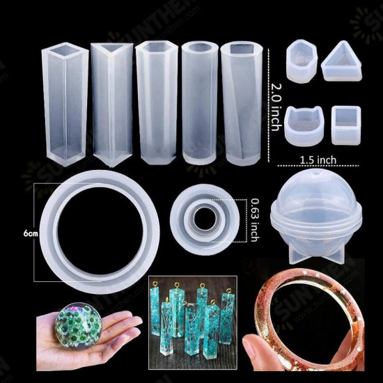 DIY Crystal Dropping Tool Set Bracelet Pendant Accessory Mold Combination with Drill Epper Horn Nail