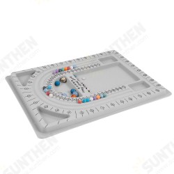 Gray Flocked Bead Board For DIY Bracelet Necklace Beading Jewelry Making Organizer Tray Design Craft Measuring Tool Accessories Gray Flocked Bead Board For DIY Bracelet Necklace Beading Jewelry Making Organizer Tray Design Craft Measuring Tool Accessories