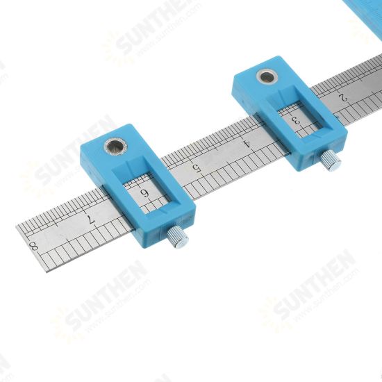 Hole Punch Locator Tool Drill Guide Drawer Cabinet Hardware Dowel Woodworking Ruler