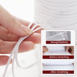 5mm x 100m Wide Eubber Belt Rubber Strong Elastic Flat Belt, For Sewing Fortress Knitting inchSuper Elasticinch, Used For DIY Sleeves 5mm x 100m Wide Eubber Belt Rubber Strong Elastic Flat Belt, For Sewing Fortress Knitting inchSuper Elasticinch, Used For DIY Sleeves