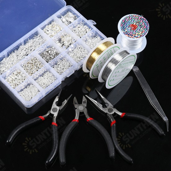 Jewelry Making Wire Starter Threads Findings Pliers Repair Tool Craft Supply Kit