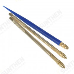 Lace Wig Ventilating Holder Hook Needle Handle Brass/Blue Color Lace Wig Ventilating Holder Hook Needle Handle Brass/Blue Color
