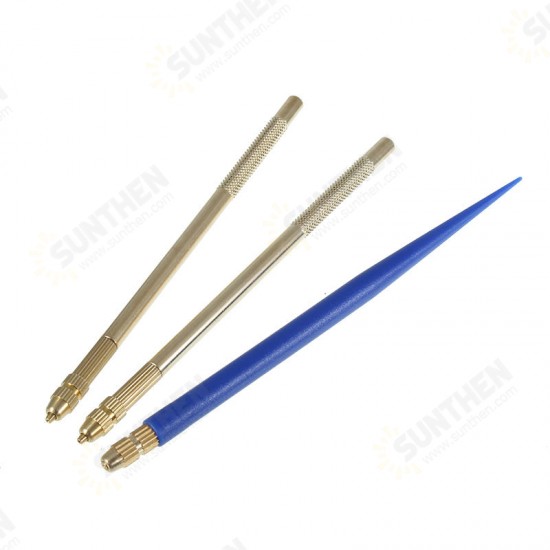 Lace Wig Ventilating Holder Hook Needle Handle Brass/Blue Color