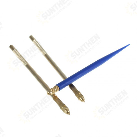 Lace Wig Ventilating Holder Hook Needle Handle Brass/Blue Color